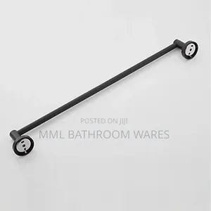Modern Black Stainless Steel Single Towel Rail Bar