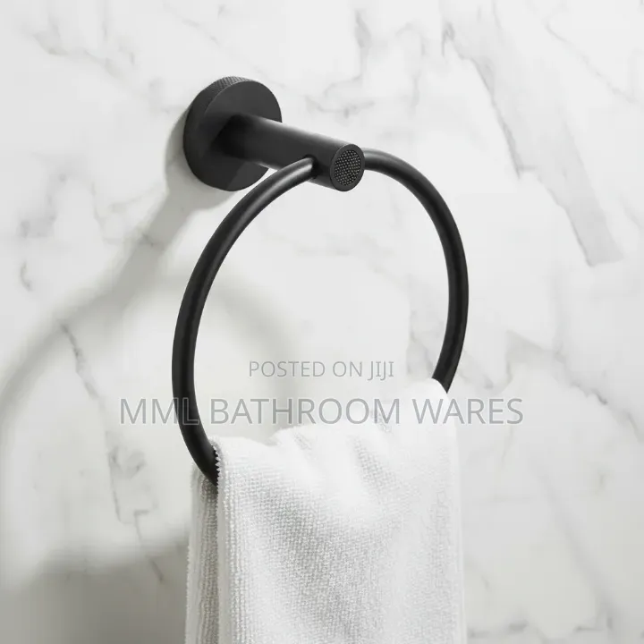 Black Stainless Steel Towel Ring