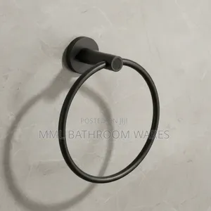 Black Stainless Steel Towel Ring