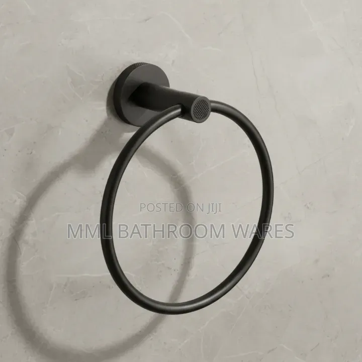 Black Stainless Steel Towel Ring