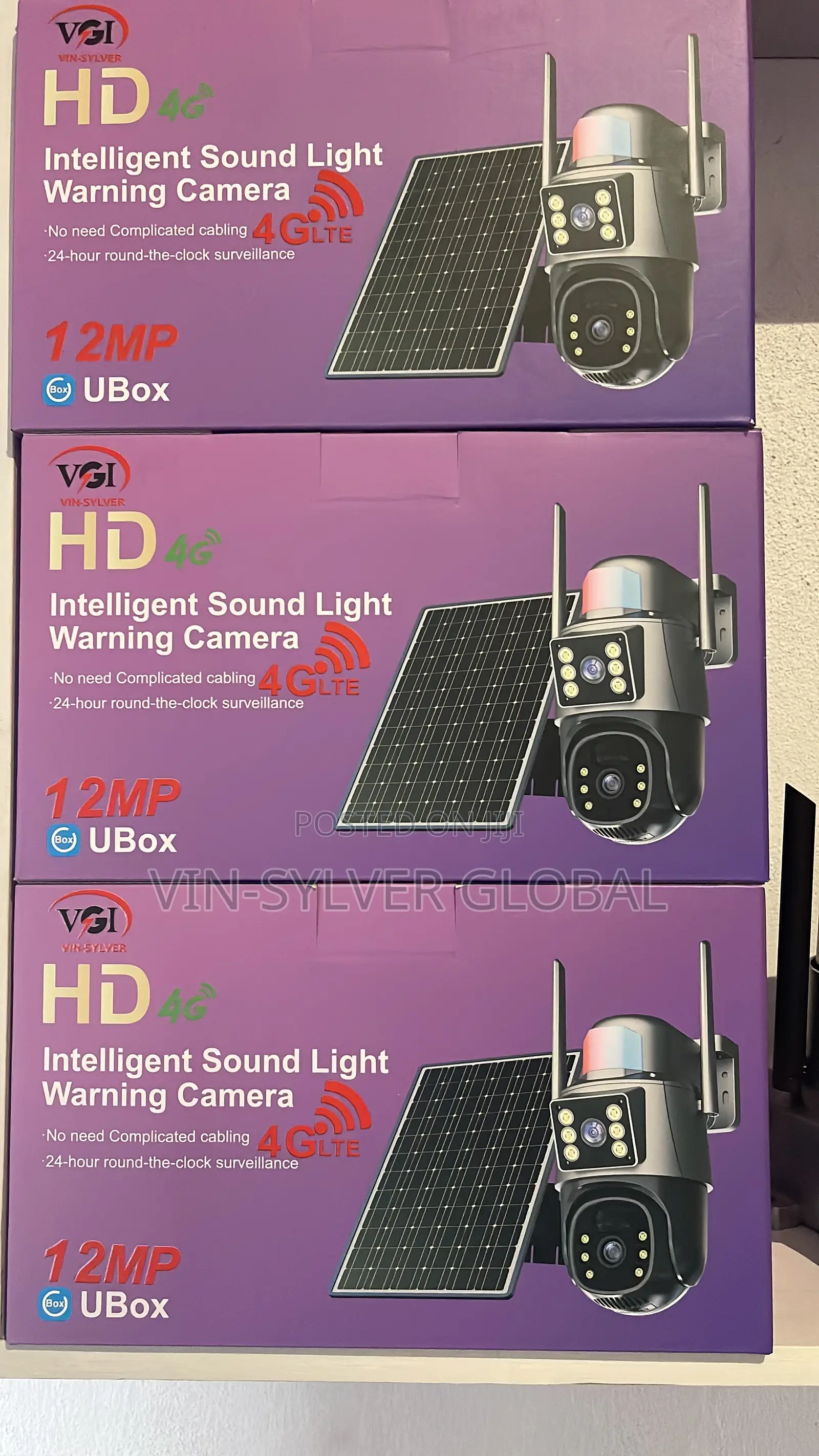 Ubox App Two Lens Solar Powered CCTV Camera