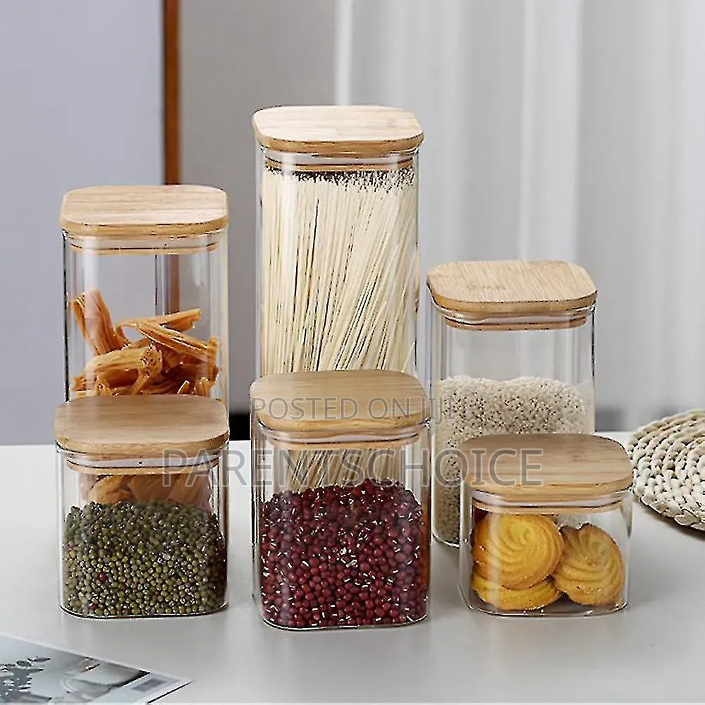 6pcs Food Storage Jar Container Set