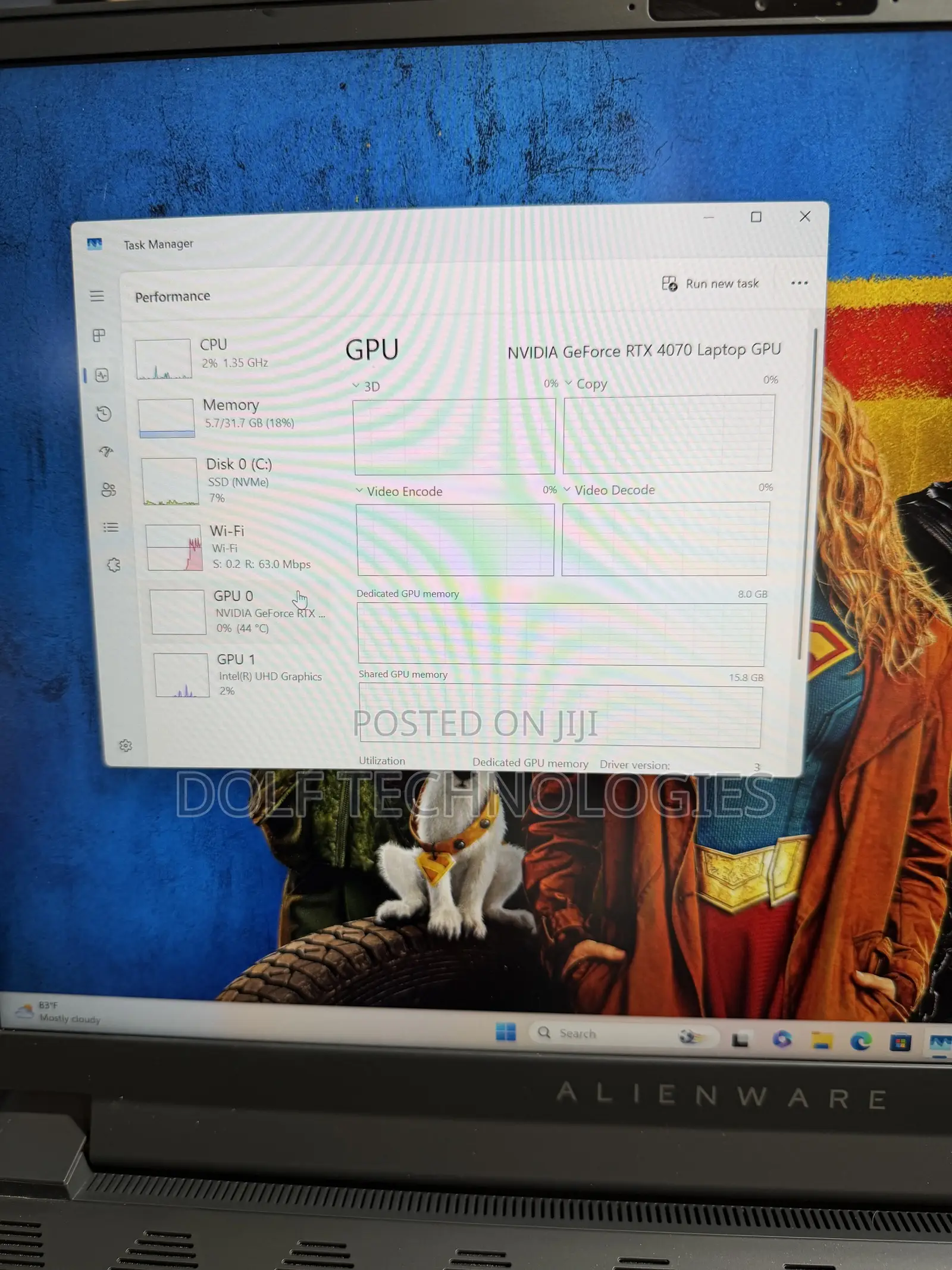 Laptop Alienware M16 R1 32GB Intel Core i7 SSD 1T