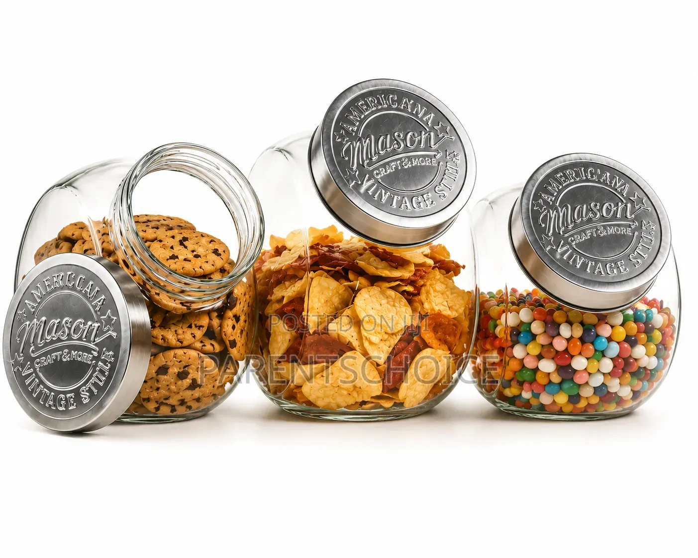 Mason Jars Tilted 2.86l - 3pcs
