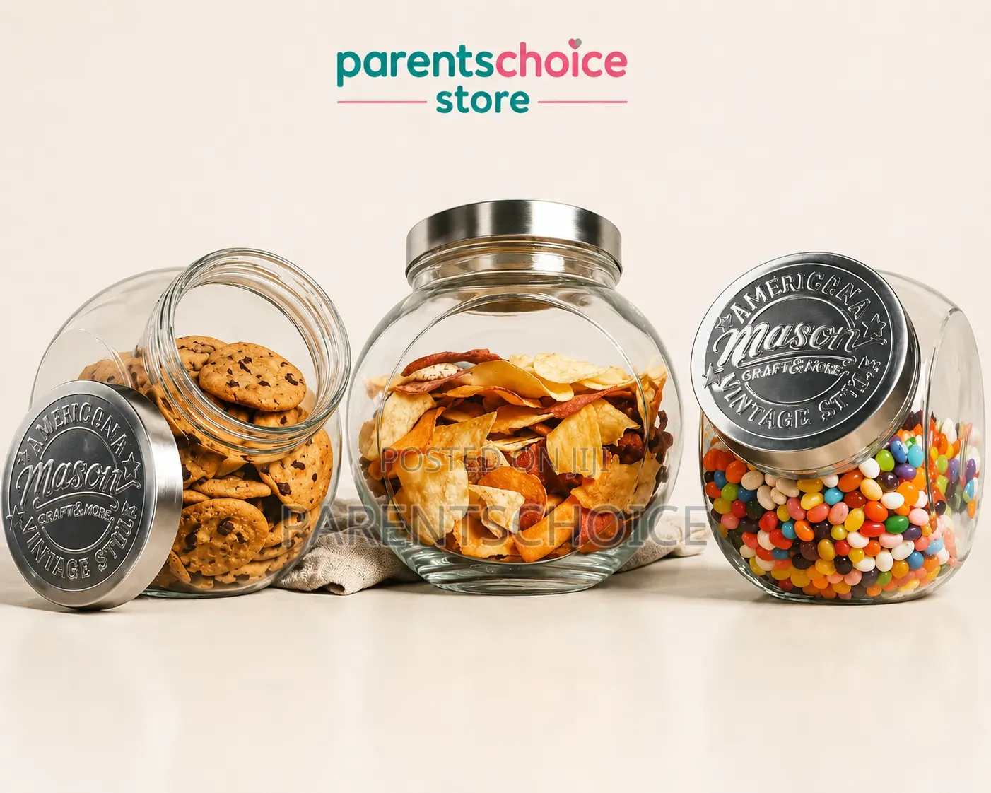 Mason Jars Tilted 2.86l - 3pcs