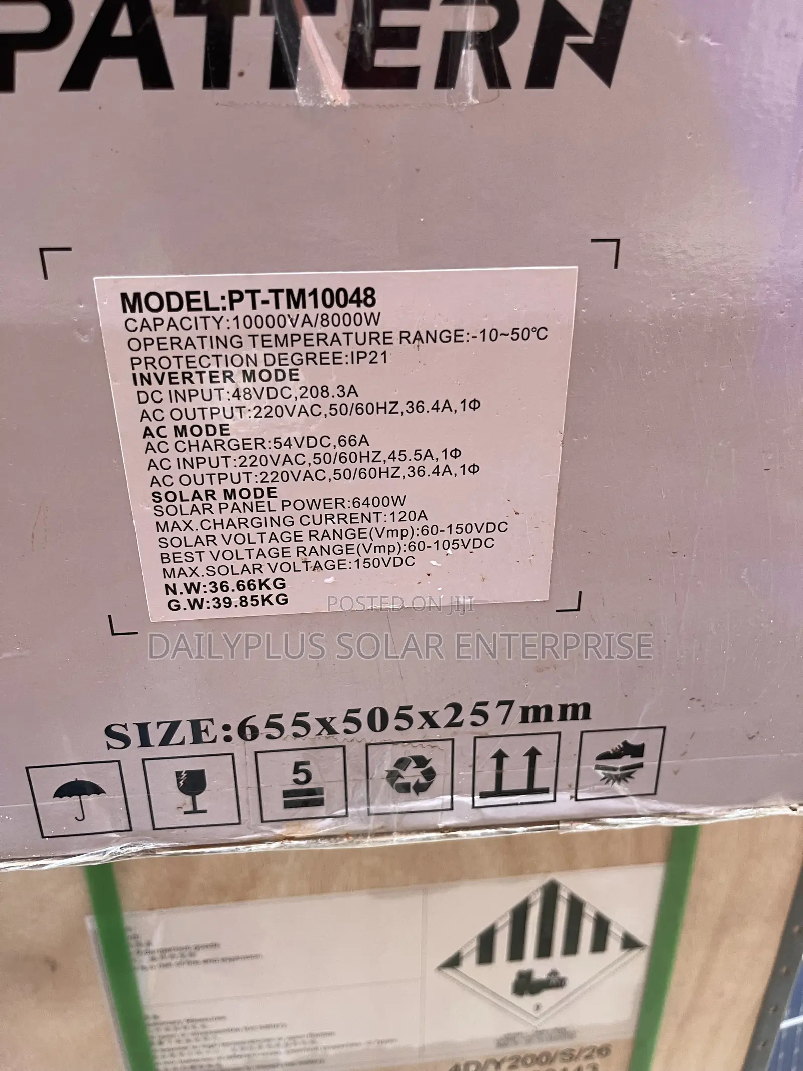 Pattern 10kva 48v Solar Hybrid Inverter