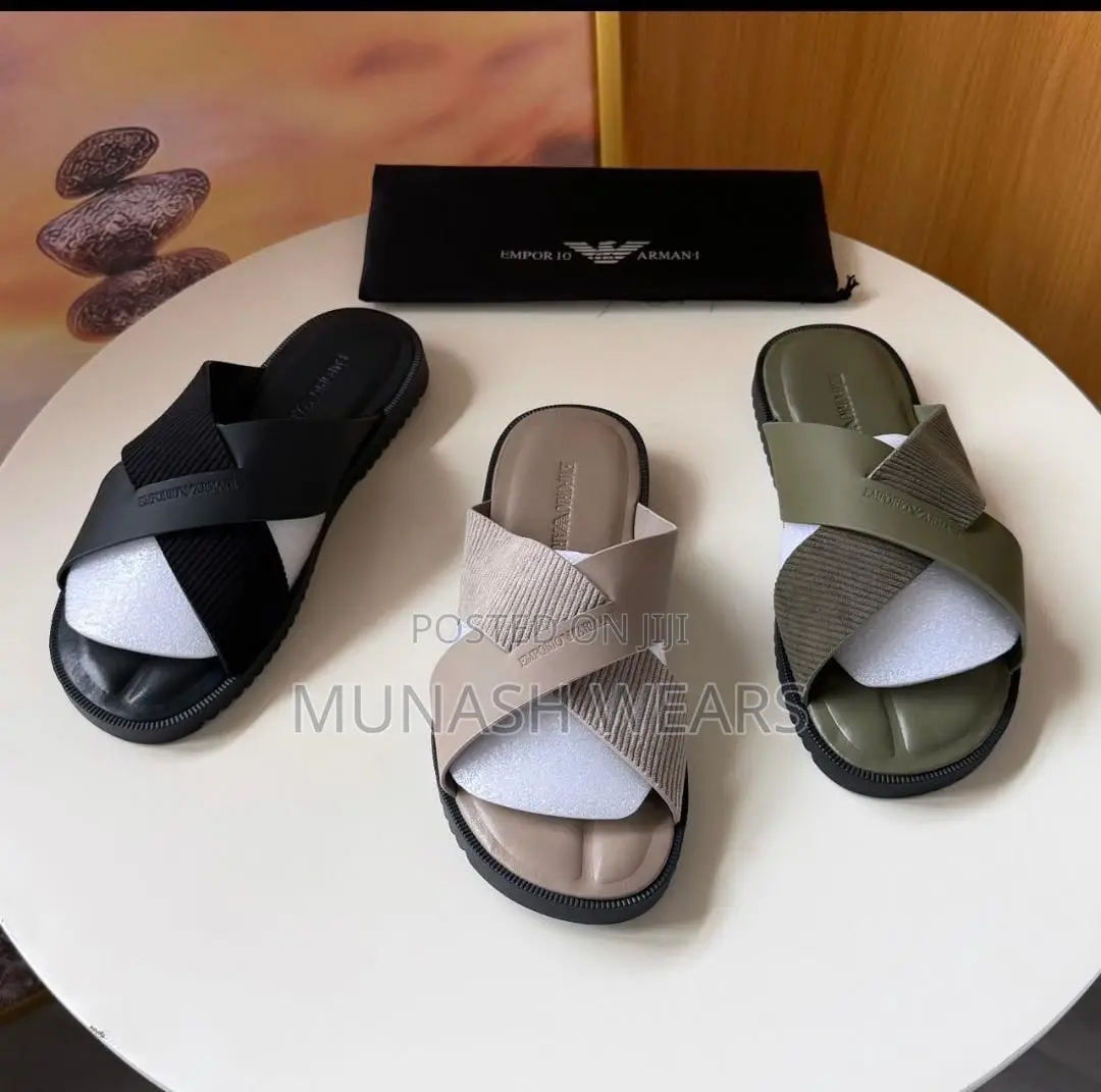 Armani X Hermes Leather Slipers 40-46