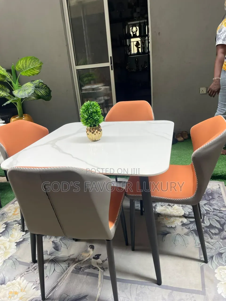 Marble Dining Table and Chairs.