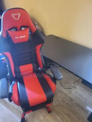 Electric Adjustable Desk and Gaming Chair.