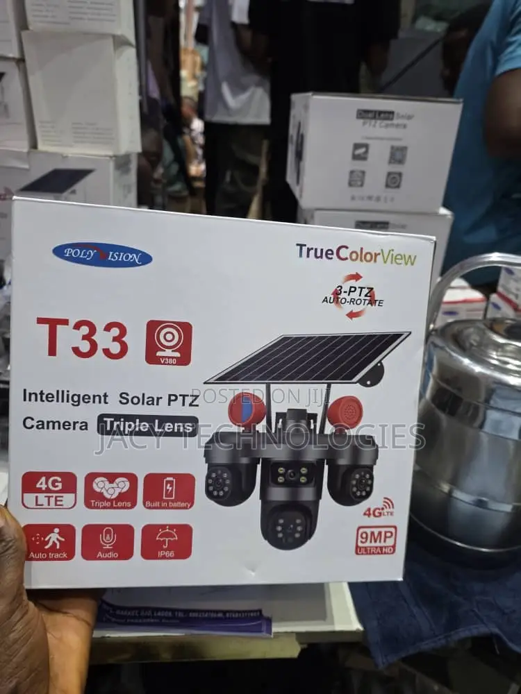 Triple Lens PTZ Solar Camera