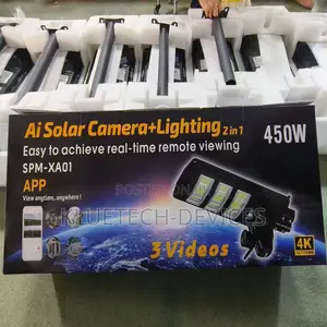 Solar CCTV Street Light With 3 Lens Ai Camera