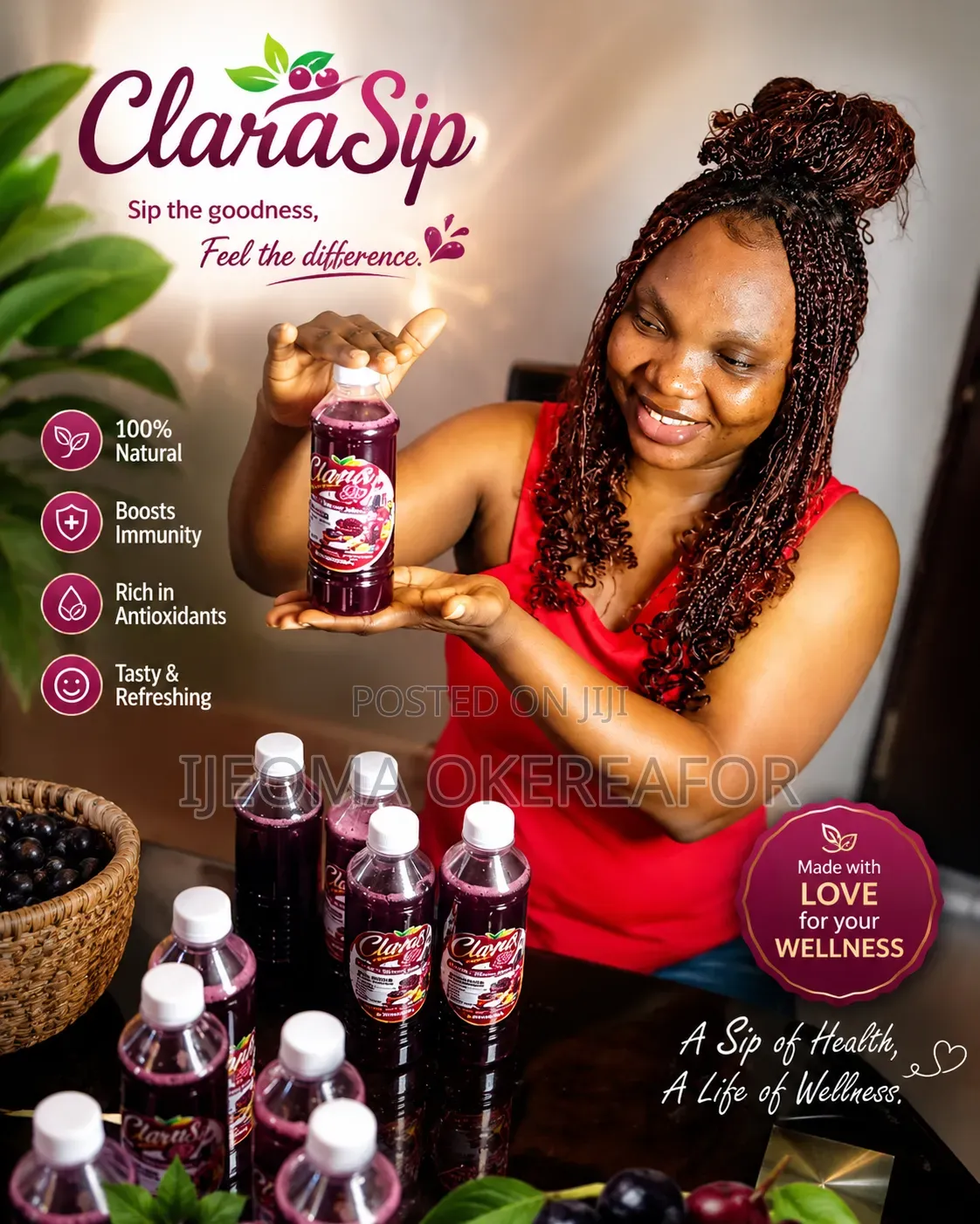 Fresh Home Made Zobo Drink- Clarasip