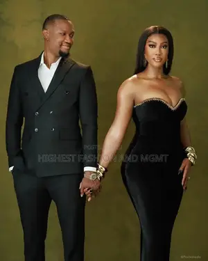 Premium Strapless Black Velvet Evening Gown