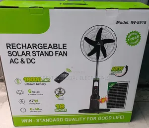 Iwin Rechargeable Solar Stand Fan With Mosquito Light (Model Iw-8918)
