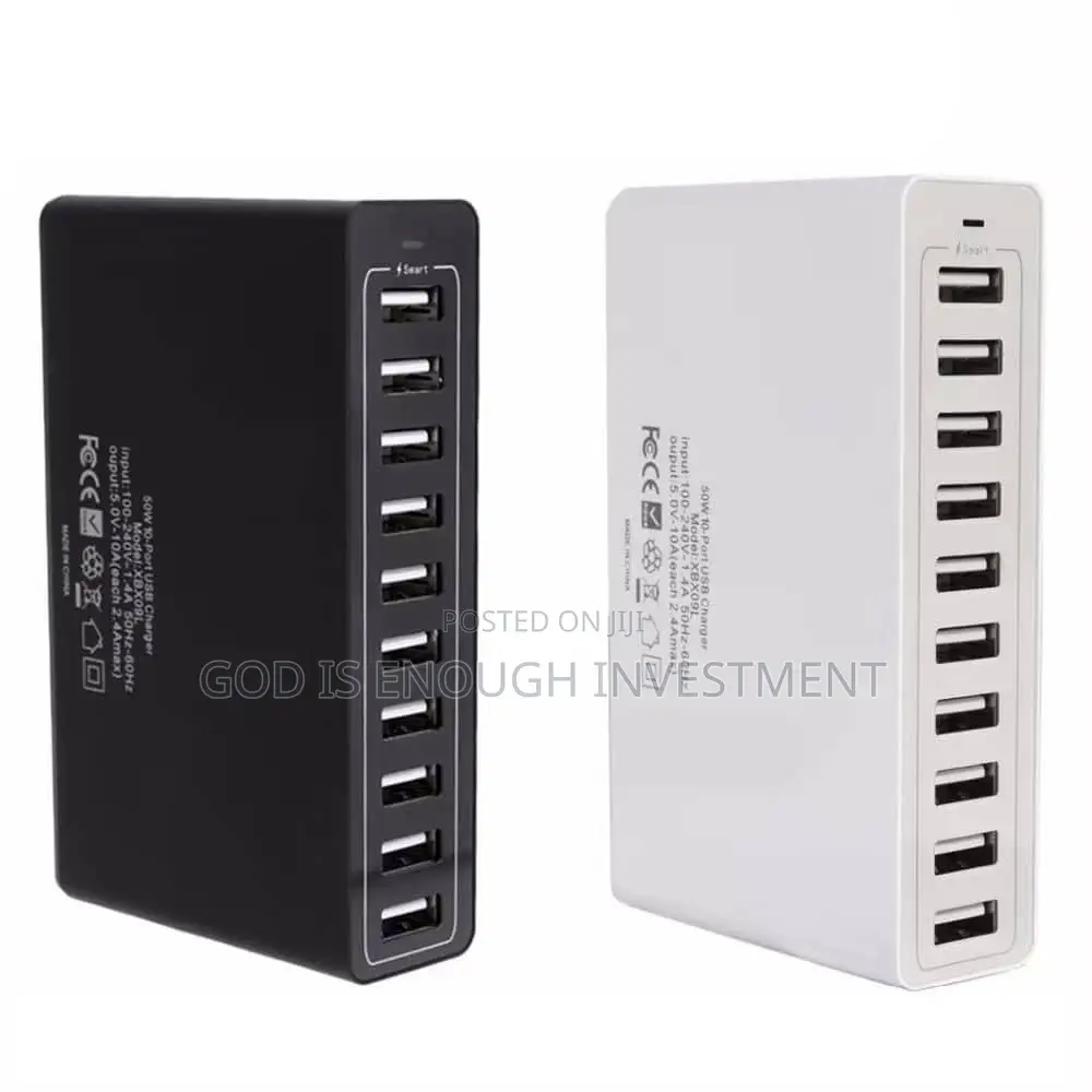 10 Ports Usb Charging Adapter (50w)
