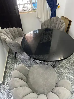 3 Seater Dining Set With HDF Gloss Table.