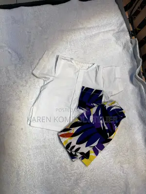 Stylish Boys White Shirt Printed Trouser Set | 2-Piece Outfit