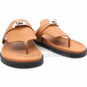 Flat Slide Sandal Featuring an Accent Lock