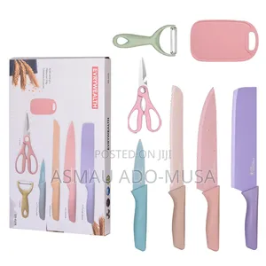 Corrugated Kitchen Knife Set With Chopping Board