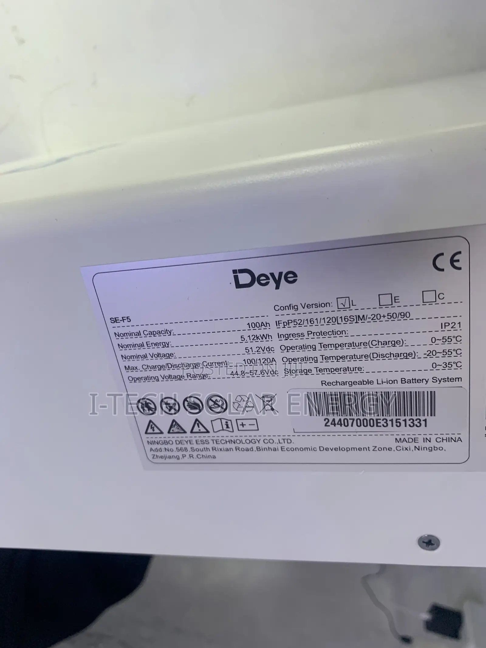 5kwh 48v Deye Solar Lithium Battery
