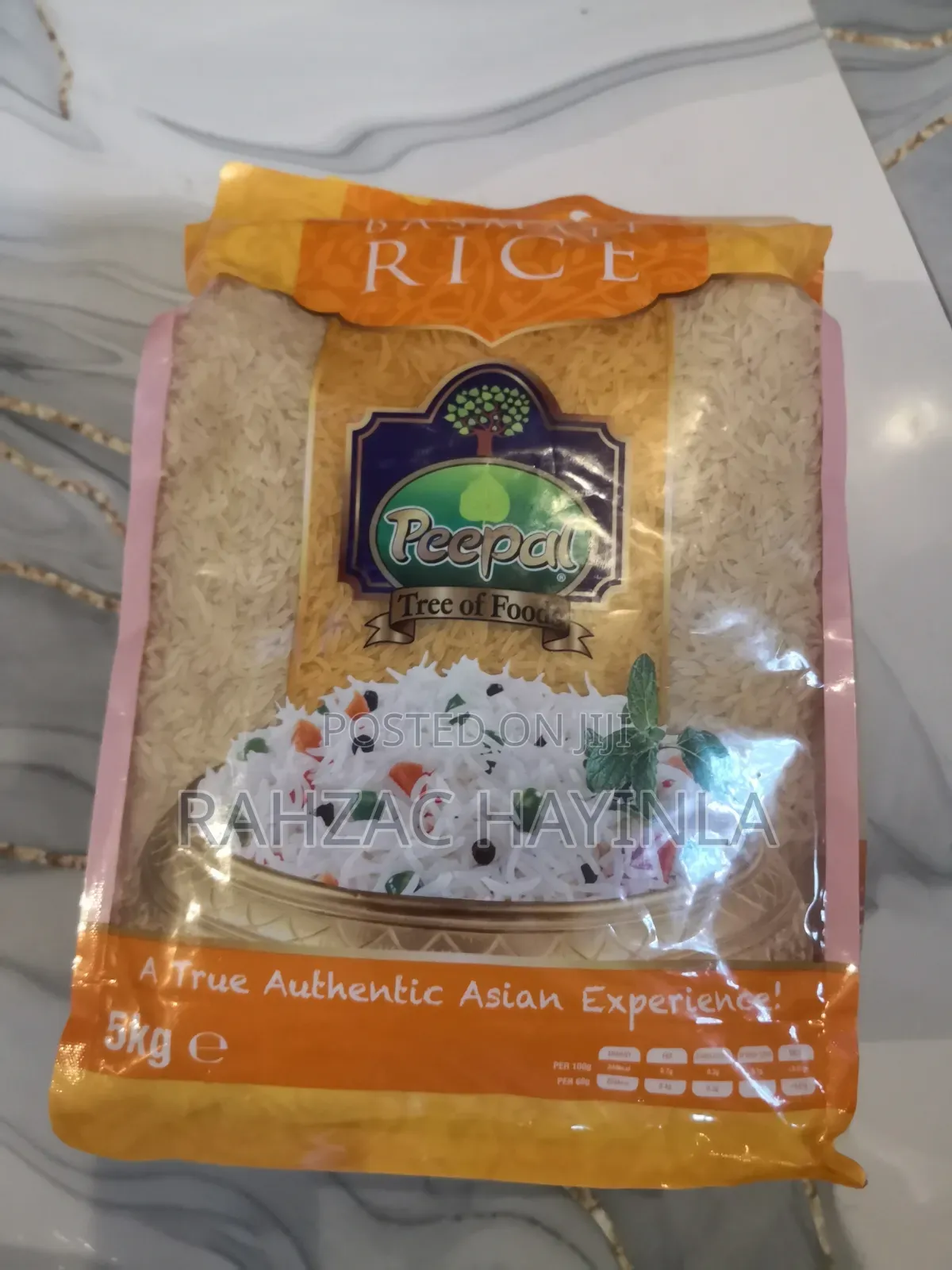 Peepal 5kg Basmatic Long Grain Rice