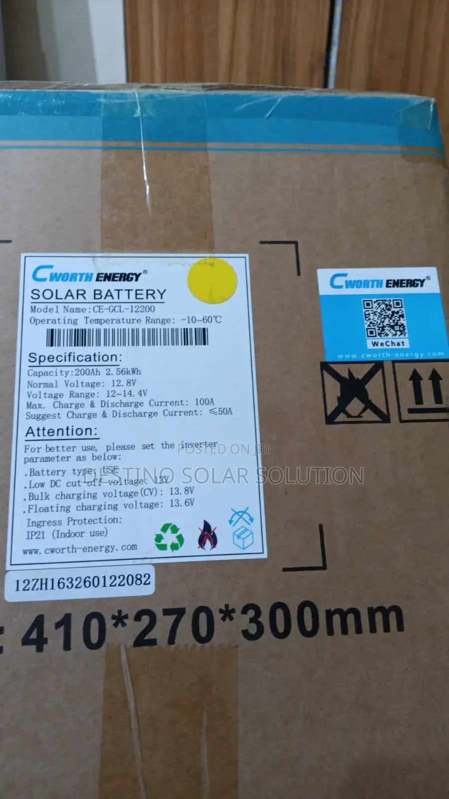 Worth 2.5kw 12v Solar Lithium Ion Battery