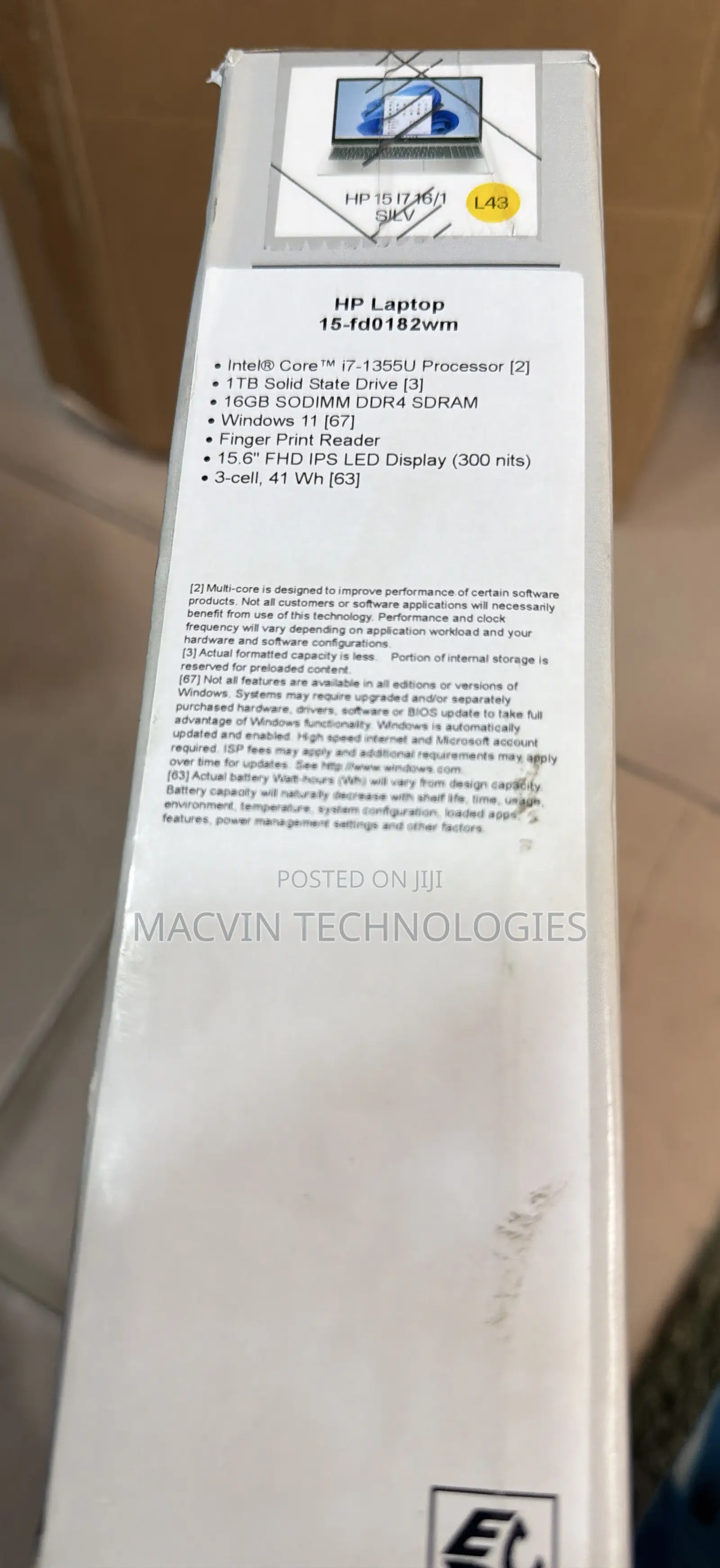 New Laptop HP 15 16GB Intel SSD 1T