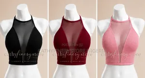 Ladies Open Chest Meash Crop Top Tank Top Camisole