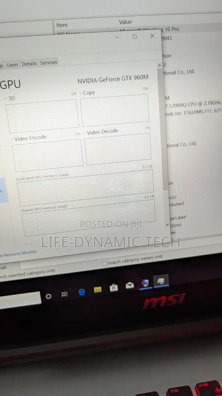 Laptop MSI PE60 Prestige 8GB Intel Core i7 SSD 256GB