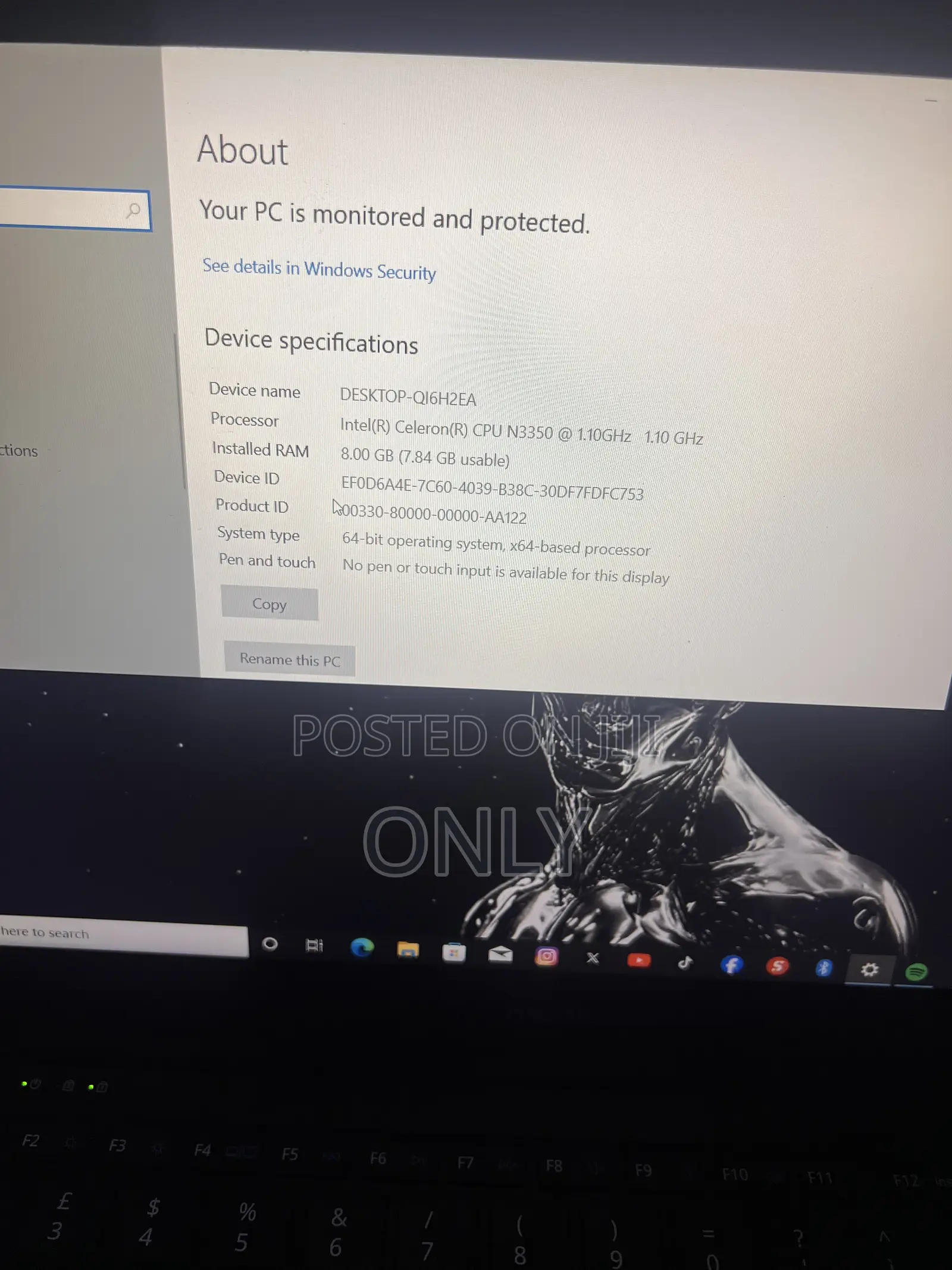 Laptop Multicom 8GB HDD+SSD 256GB