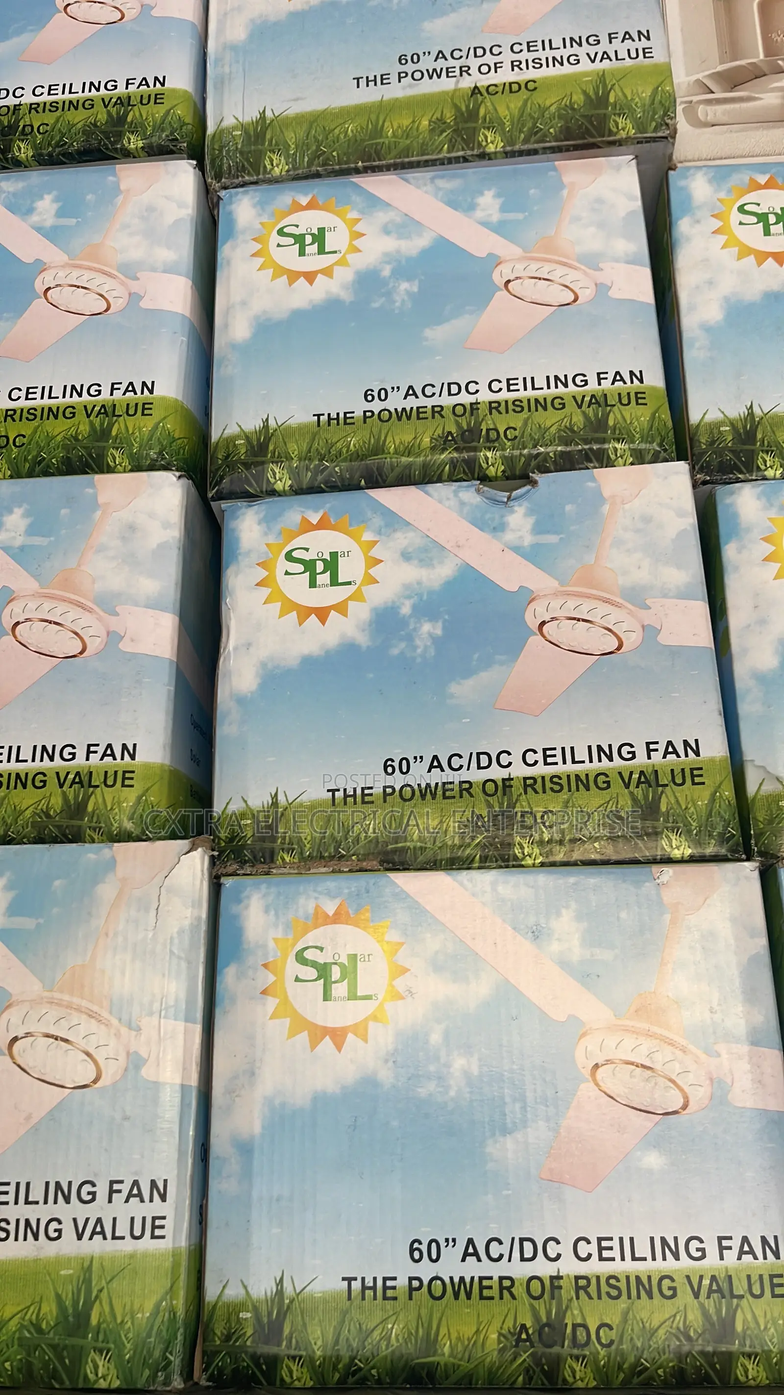 60” Ac/Dc Solar Ceiling Fan SPL