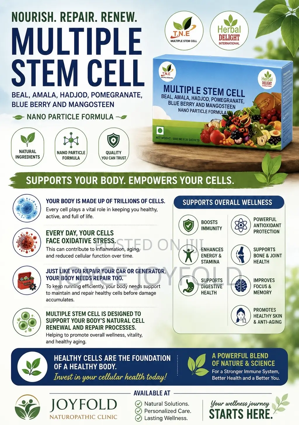 Multiple Stem Cell- For Damaged Cells And Chronic Diseases