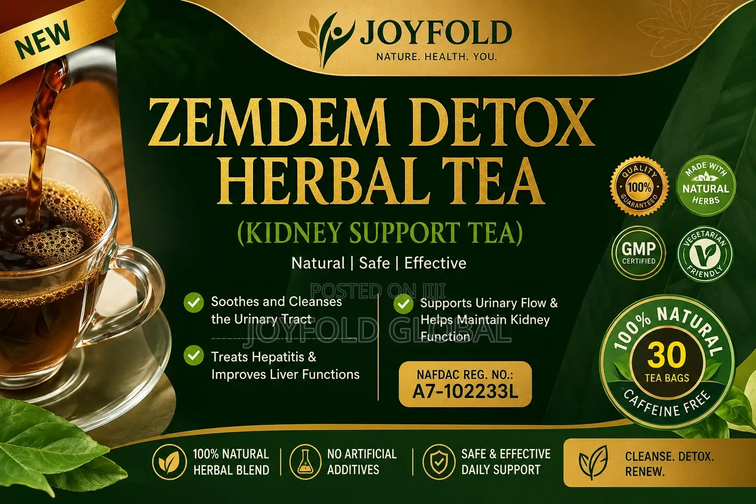 Zemdem Detox Tea for Kidney and Urinary Tract Support