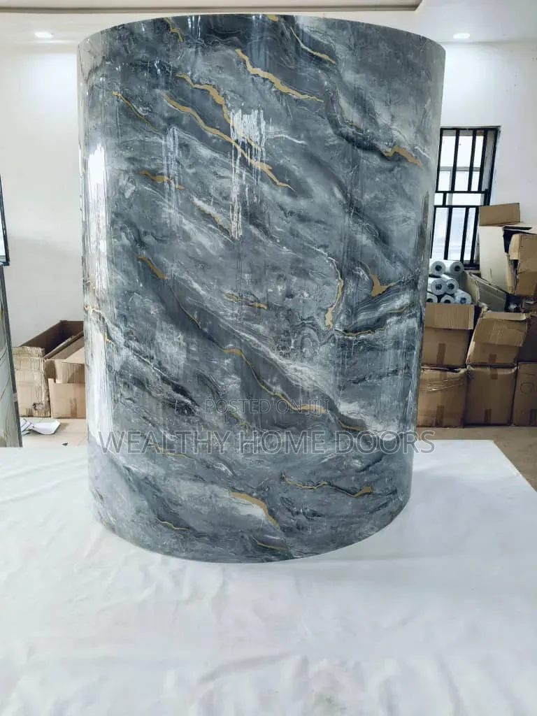 Glossy White Calacatta PVC Marble Sheet
