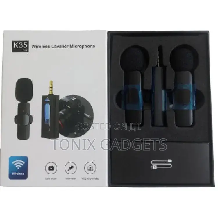 K35 Pro Wireless Lavalier Microphone