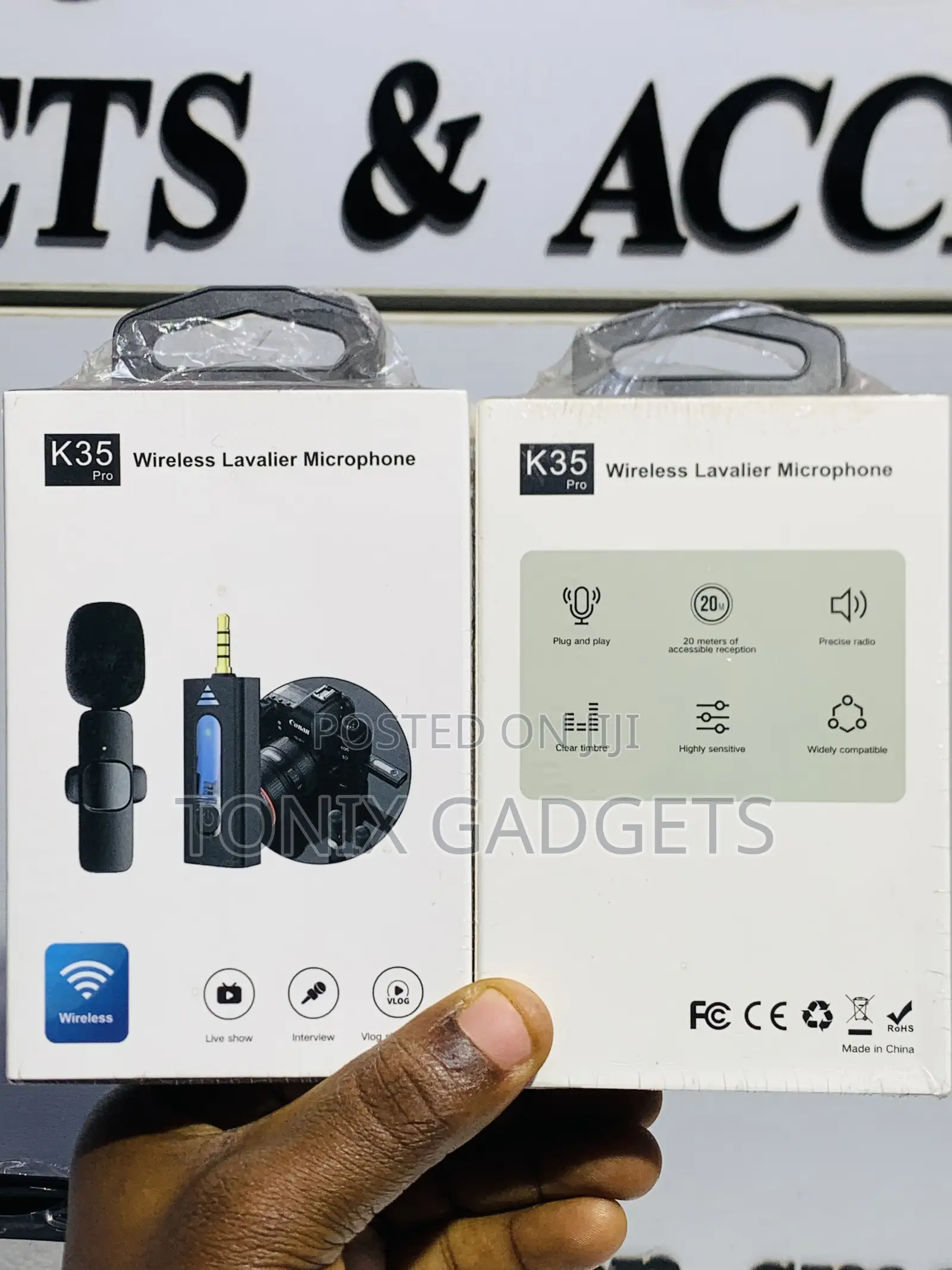 K35 Pro Wireless Lavalier Microphone