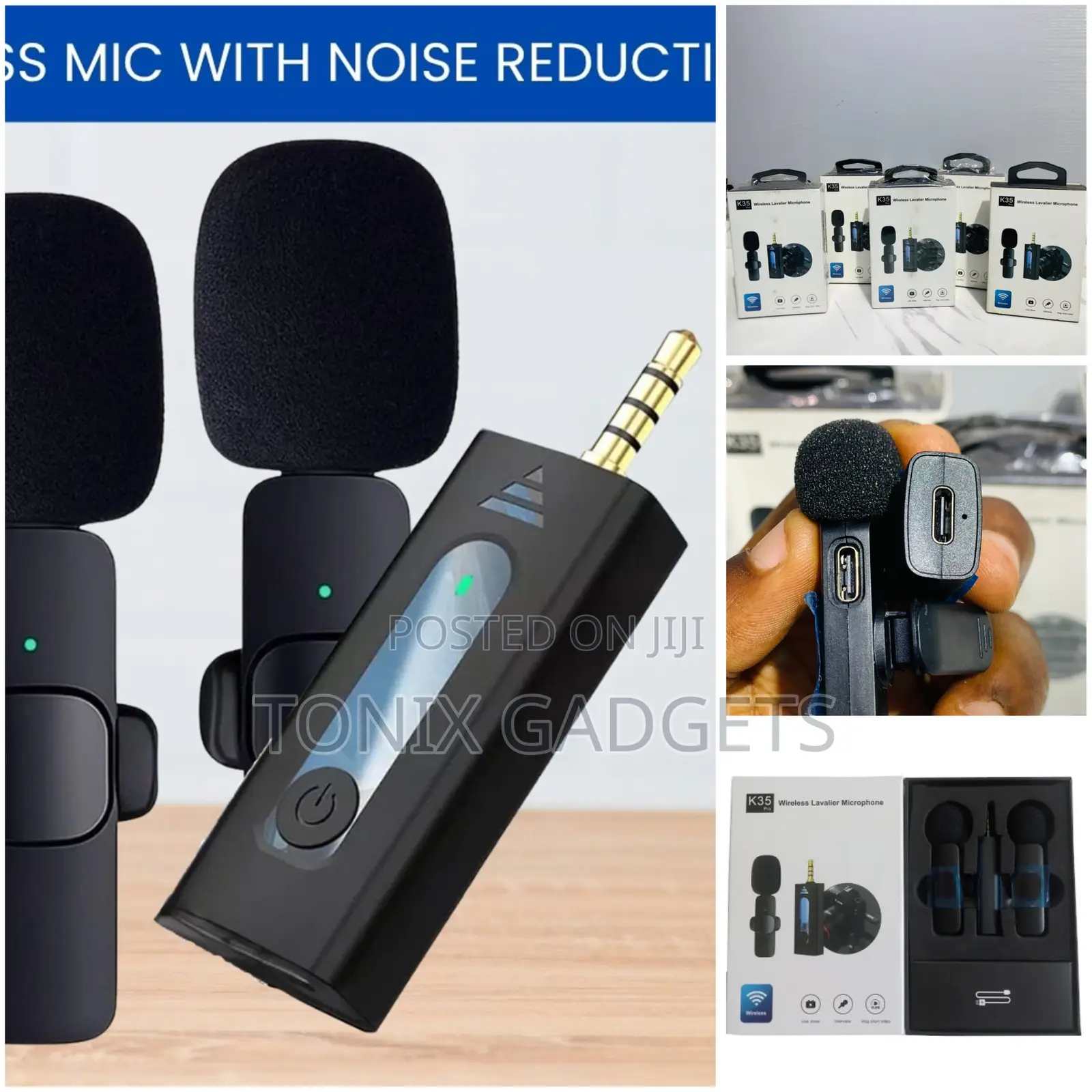 K35 Pro Wireless Lavalier Microphone