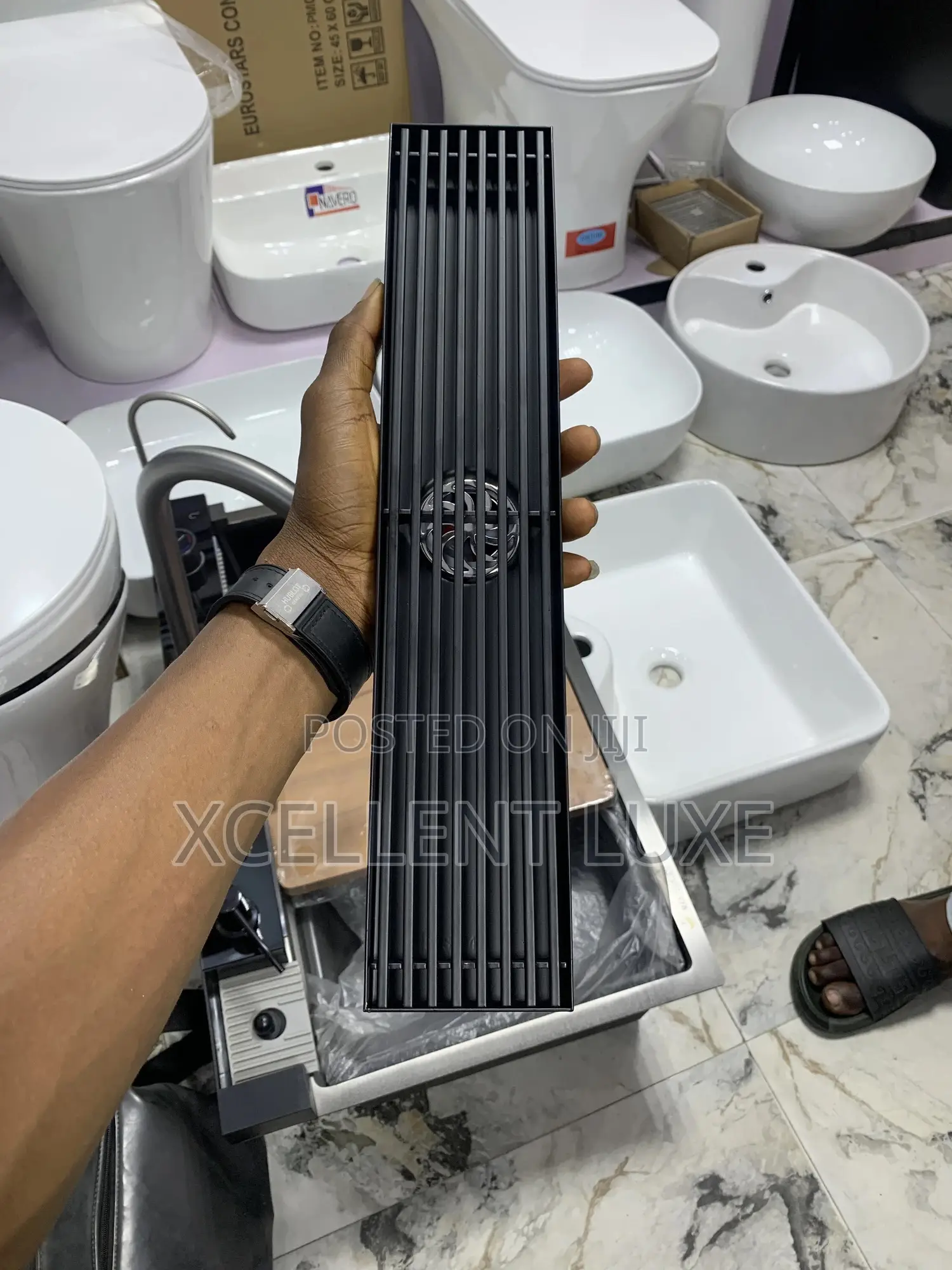 Floor Drain With None Return Valve Matt Black