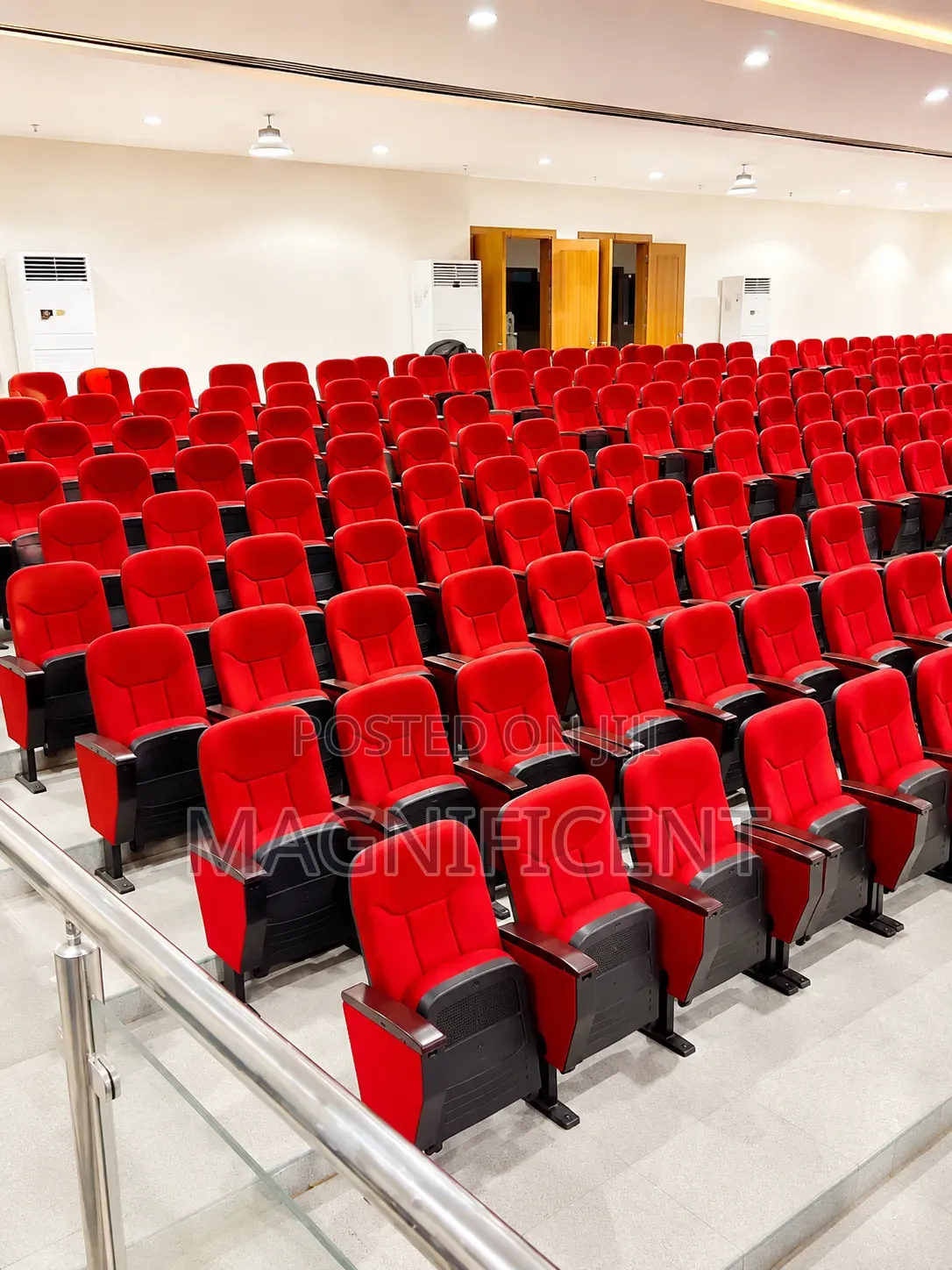 Premium Red Auditorium Chairs – Comfortable Durable