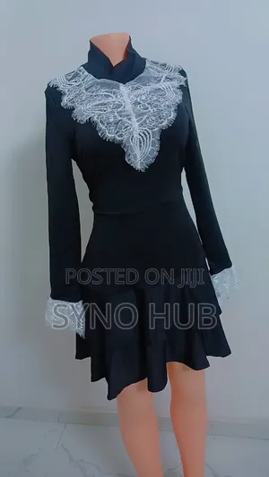 Shein Black Dress,With Broach