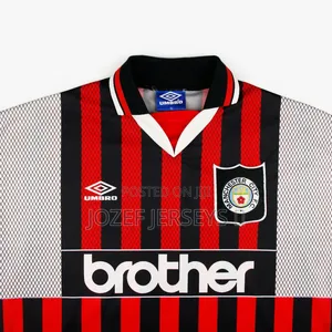 Manchester City 1997/98 Retro Home Jersey – Red/Black