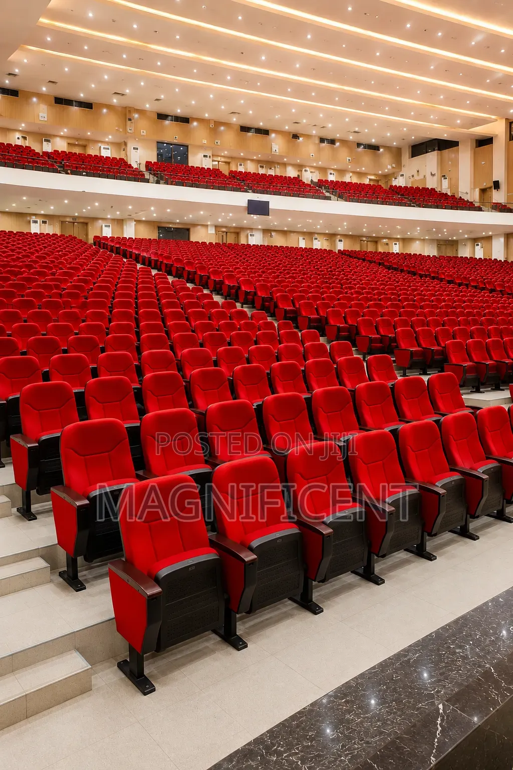 Premium Red Auditorium Chairs – Comfortable Durable