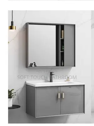 Cabinet Basin With Mirror Water Resistant 80cm