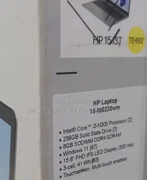 New Laptop HP 15 8GB Intel Core i3 SSD 256GB