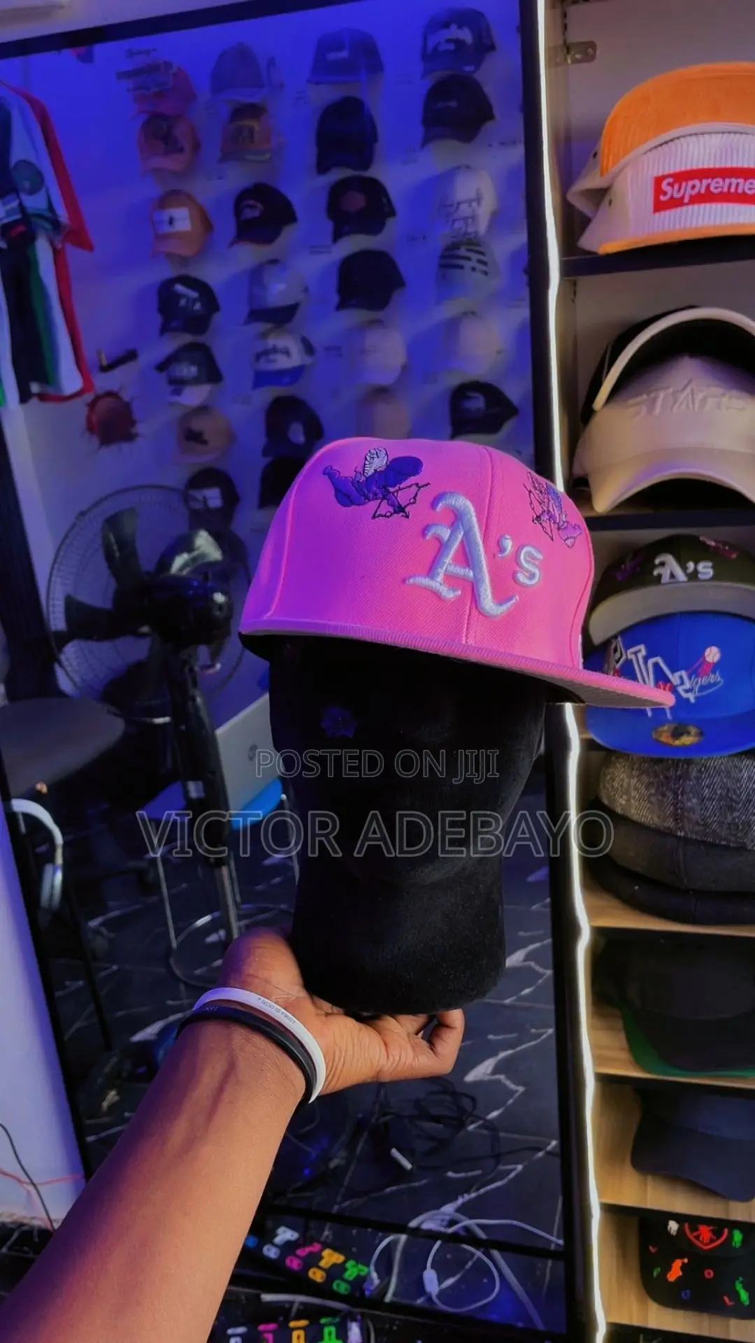 Pink Snap Back Face Cap