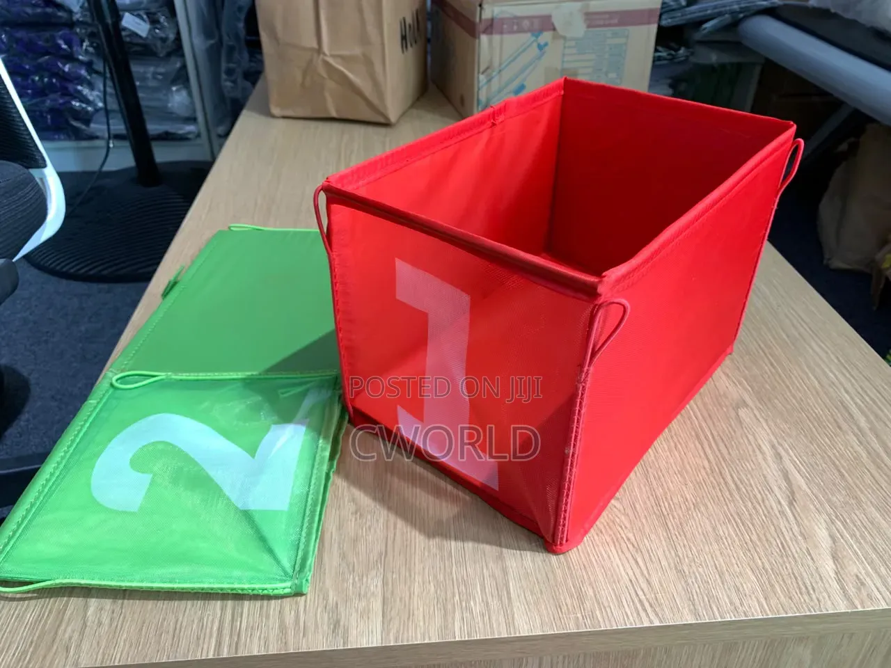 Collapsible Fabric Storage Bins – Set Of 2