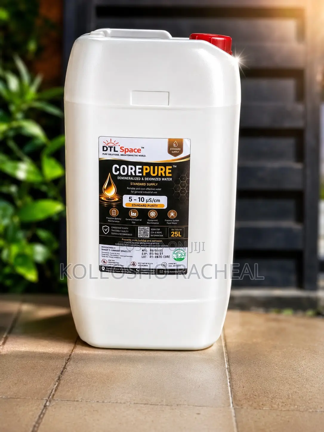 25 LTRS Distilled/Demineralized/Deionized Water