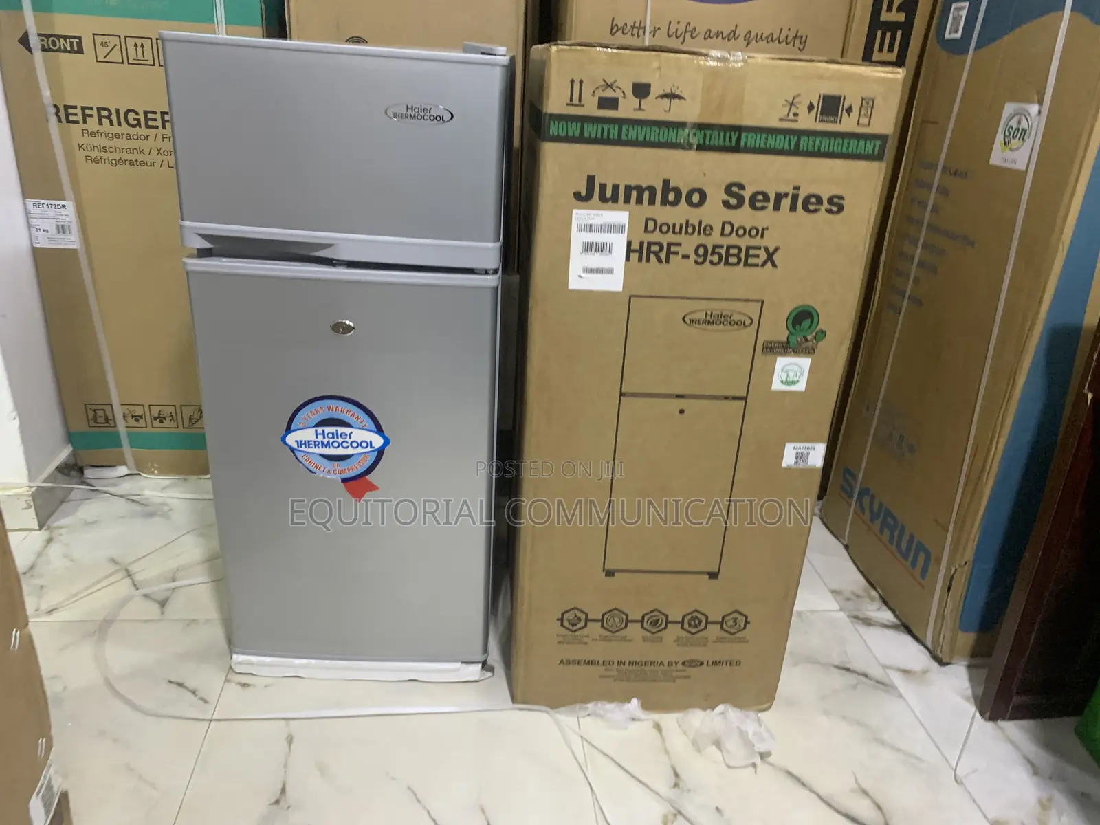 Haier Thermocool Double Door Refrigerator Silver 95l