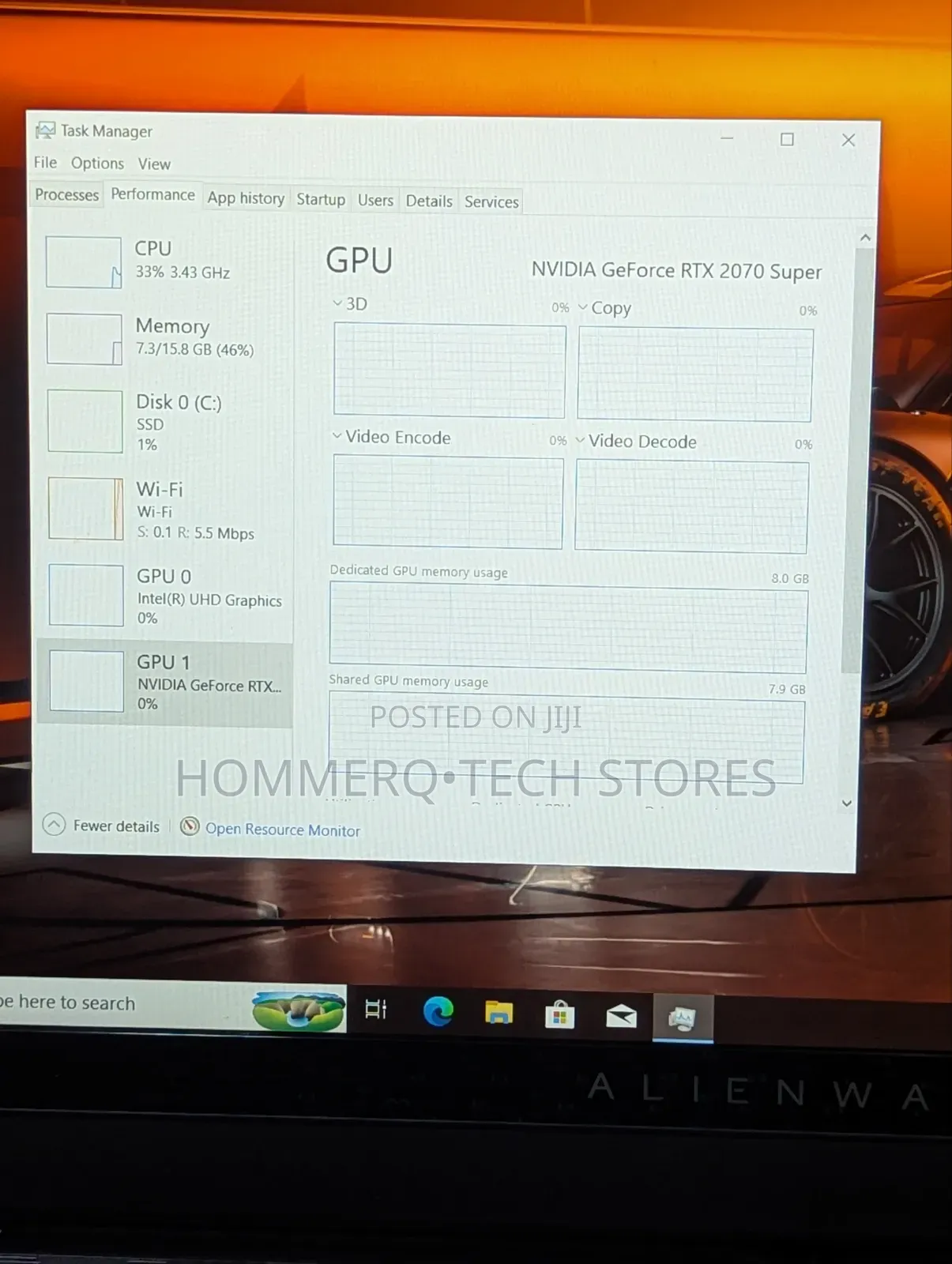 Laptop Alienware M15 r3 16GB Intel Core i7 SSD 1T