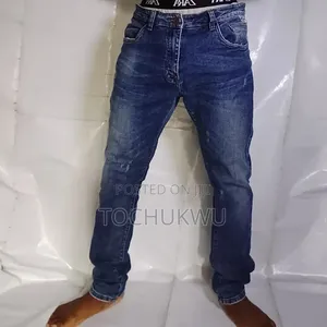 Men's Blue Slim Fit Denim Jeans Trouser – Casual Stretch Jeans Thrift